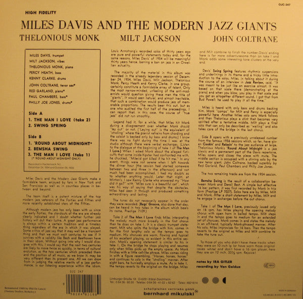 Miles Davis And The Modern Jazz Giants