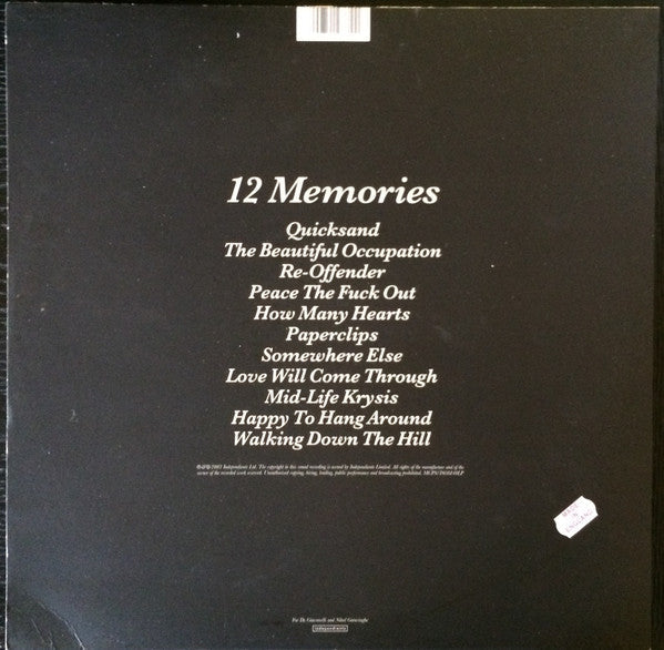 Release: 12 Memories-Vinyl-UK & Europe-2003-ISOM 40LP-484114