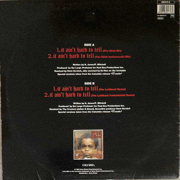 Release: It Ain't Hard To Tell-Vinyl-Europe-1994-660470 8, 01-660470-21-799673