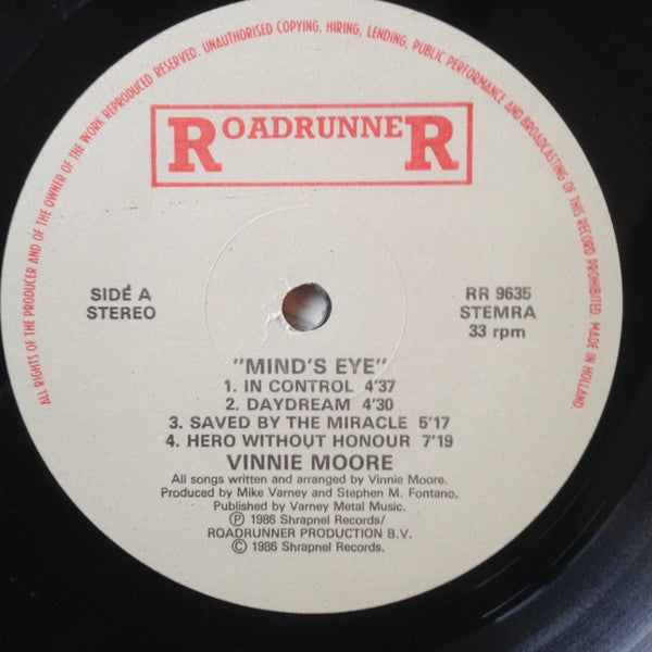 Release: Mind's Eye-Vinyl-Europe-1986-RR 9635-681111