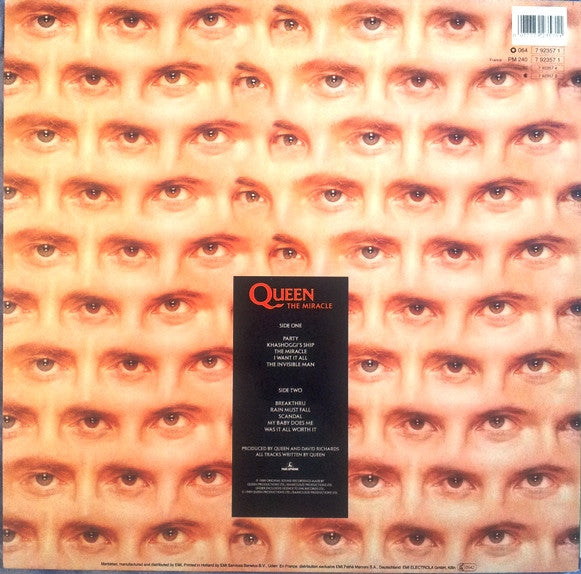 Release: The Miracle-Vinyl-Europe-1989-7 92357 1, 064-79 2357 1-475618