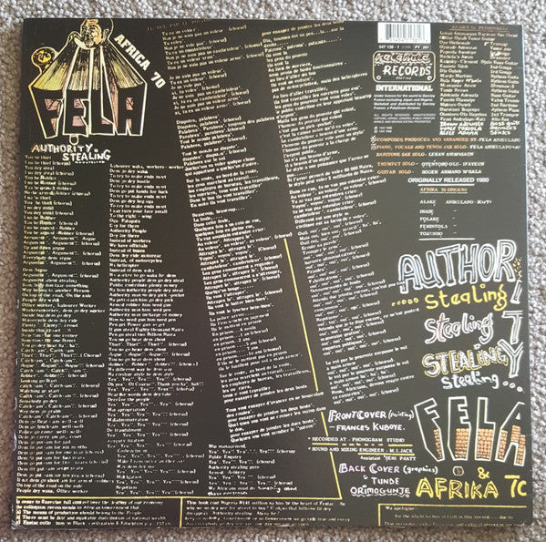 Master Release: Authority Stealing by Fela Kuti