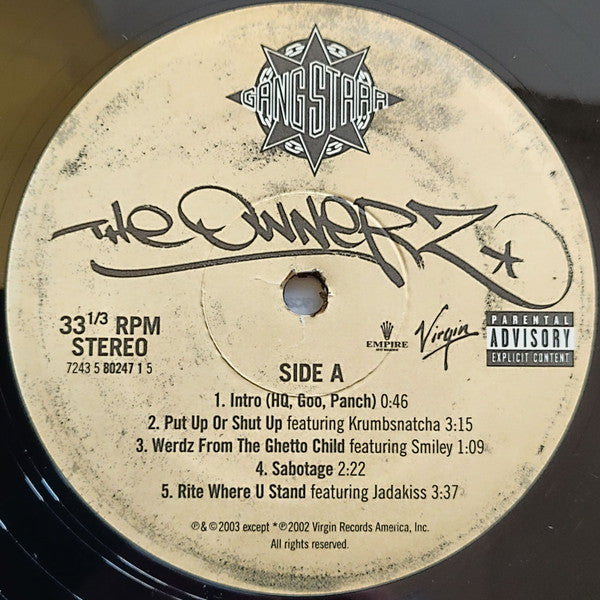 Master Release: The Ownerz by Gang Starr