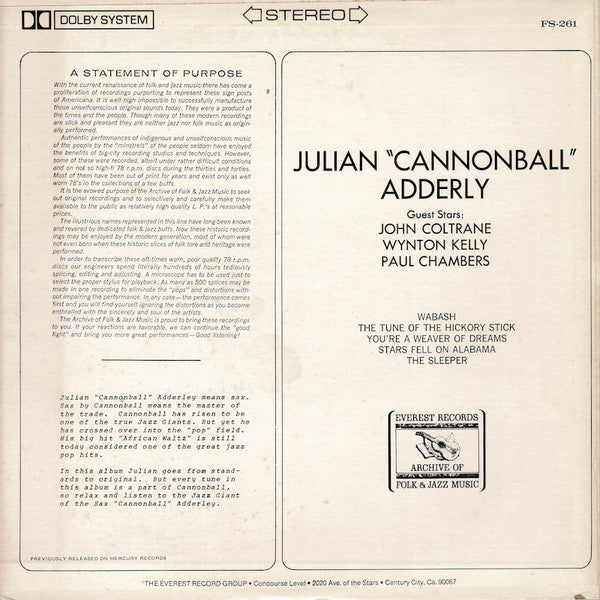 Julian "Cannonball" Adderly