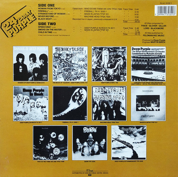 Release: 24 Carat Purple-Vinyl-UK-1985-FA 41 31321-903107