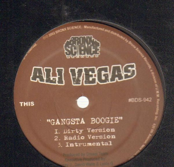 Master Release: Critics / Gangsta Boogie by Ali Vegas