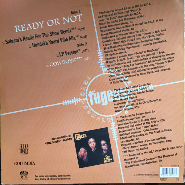 Release: Ready Or Not-Vinyl-Europe-1996-COL 663596 6, COL 663596 6, COL 663596 6, 663596 6, 01-663596-20-268396