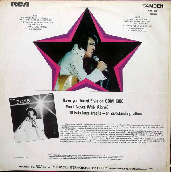 Release: Elvis Sings Hits From His Movies, Volume 1-Vinyl-UK-1972-CDS 1110-406092