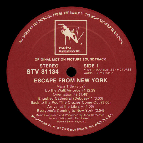 Master Release: Escape From New York (Original Motion Picture Soundtrack) by John Carpenter