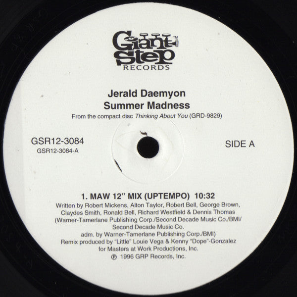 Release: Summer Madness-Vinyl-US-1996-GSR12-3084-142153