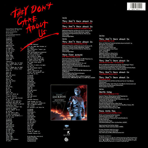 Release: They Don't Care About Us-Vinyl-US-1996-49X 78212-174343