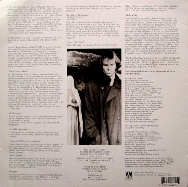 Release: ...Nothing Like The Sun-Vinyl-US-1987-SP 6402, SP-6402-758793