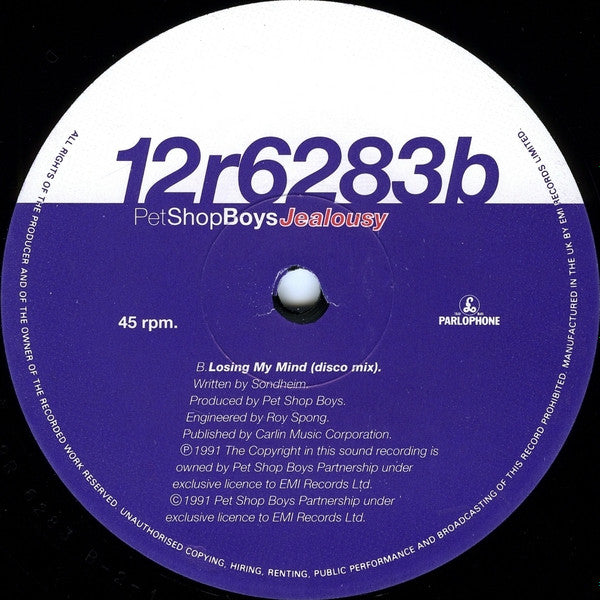 Release: Jealousy-Vinyl-UK-1991-12r6283, 20 4224 6-111900