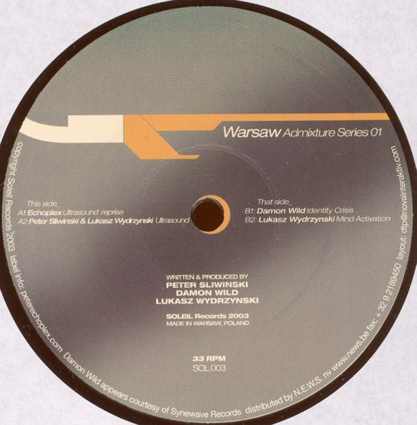 Release: Warsaw Admixture Series 01-Vinyl-Belgium-2003-SOL 003-238235