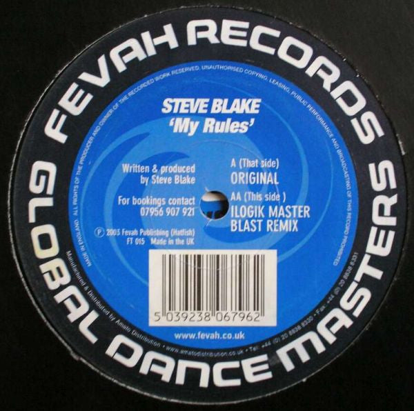 Release: My Rules-Vinyl-UK-2003-FT 015-149561