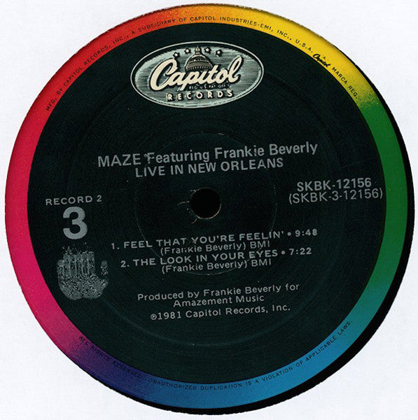 Release: Live In New Orleans-Vinyl-US-1983-SKBK-12156-825699