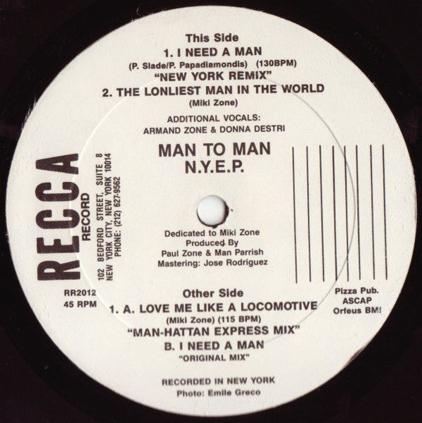 Master Release: N.Y.E.P. by Man 2 Man