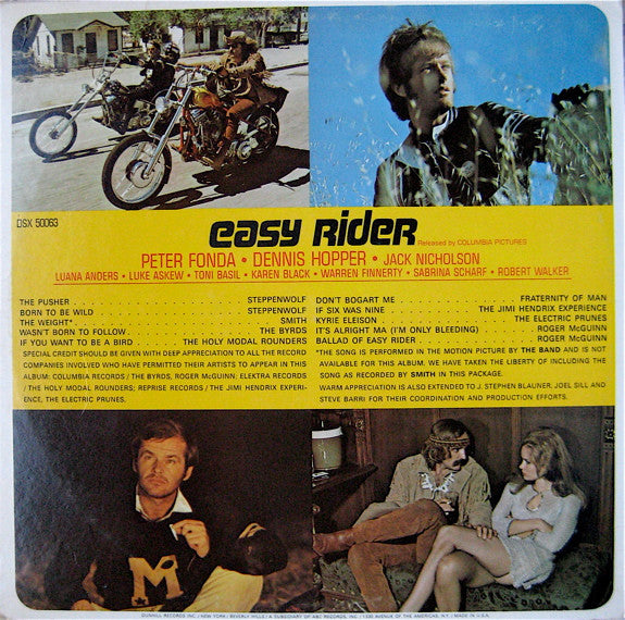 Release: Easy Rider (Music From The Soundtrack)-Vinyl-US-1969-DSX 50063, DSX 50063-541888