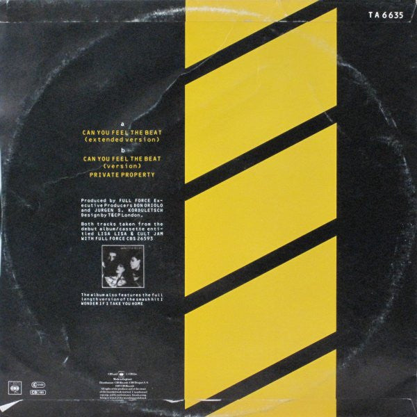 Release: Can You Feel The Beat-Vinyl-UK & Europe-1985-TA 6635-932824