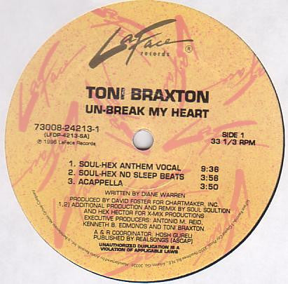 Master Release: Un-Break My Heart by Toni Braxton