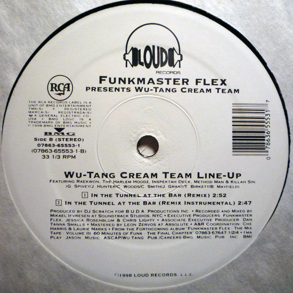 Wu Tang Cream Team Line Up / In The Tunnel At The Bar