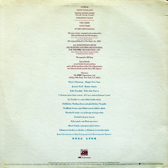 Release: Les Plus Grands Succes De Chic (Chic's Greatest Hits)-Vinyl-US-1979-SD 16011-539914