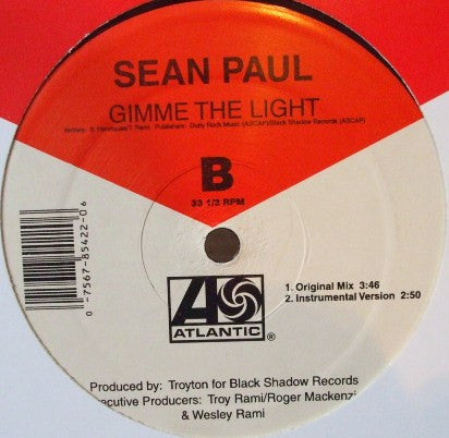 Master Release: Give Me The Light by Sean Paul