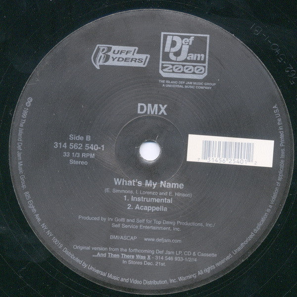 Master Release: What's My Name by DMX