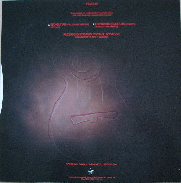 Release: Red Guitar-Vinyl-UK-1984-VS633-12-190237