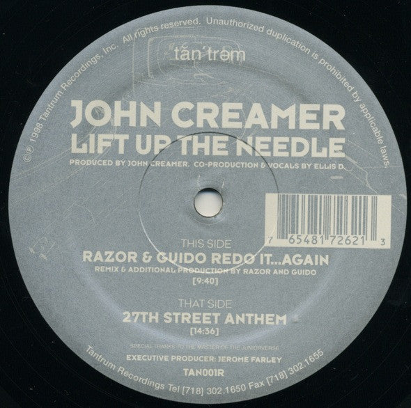 Release: Lift Up The Needle-Vinyl-US-1998-TAN001R-219388