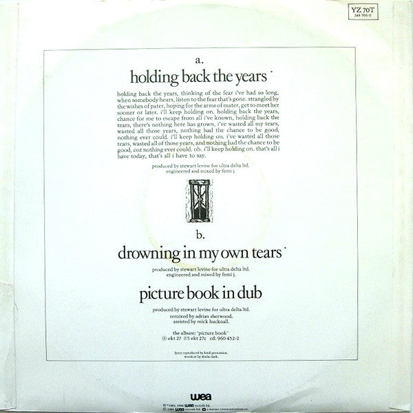 Release: Holding Back The Years-Vinyl-UK-1986-YZ 70T, 248 703-0-541826