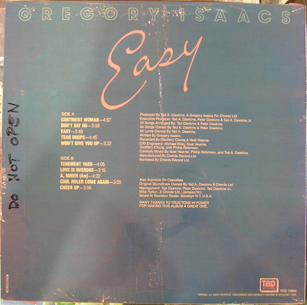 Master Release: Easy by Gregory Isaacs