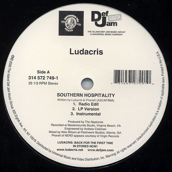 Master Release: Southern Hospitality by Ludacris