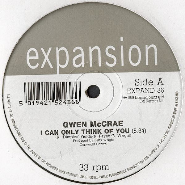 Master Release: I Can Only Think Of You / All This Love That I'm Givin' / 90% Of Me Is You  by Gwen McCrae