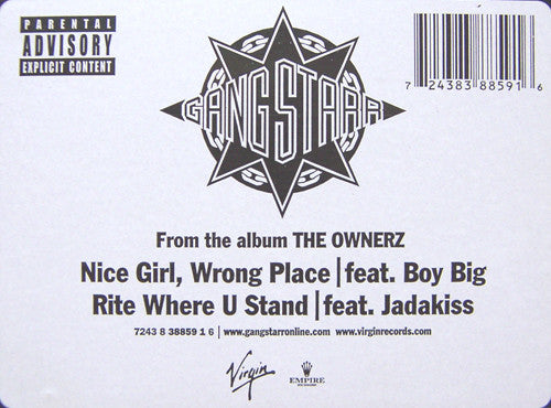 Master Release: Nice Girl, Wrong Place / Rite Where U Stand by Gang Starr