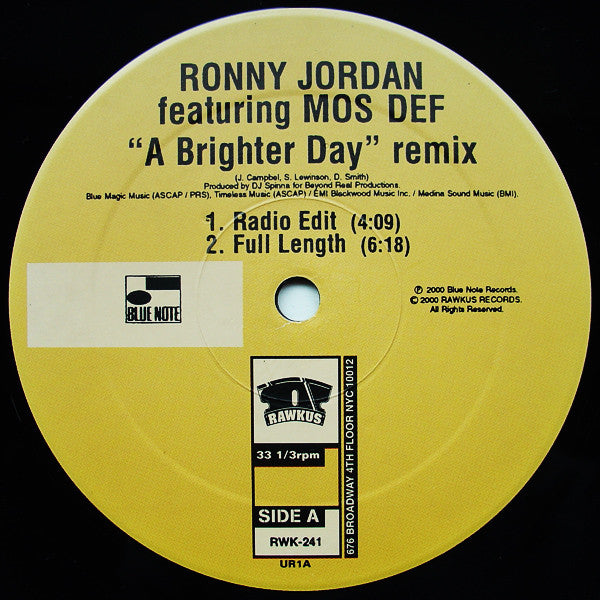 Master Release: A Brighter Day (Remix) by Ronny Jordan