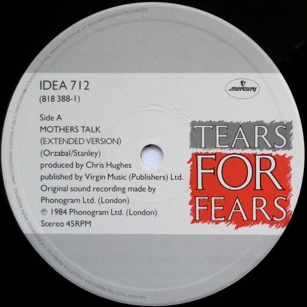 Release: Mothers Talk-Vinyl-UK-1984-IDEA 712, 818 388-1-505100
