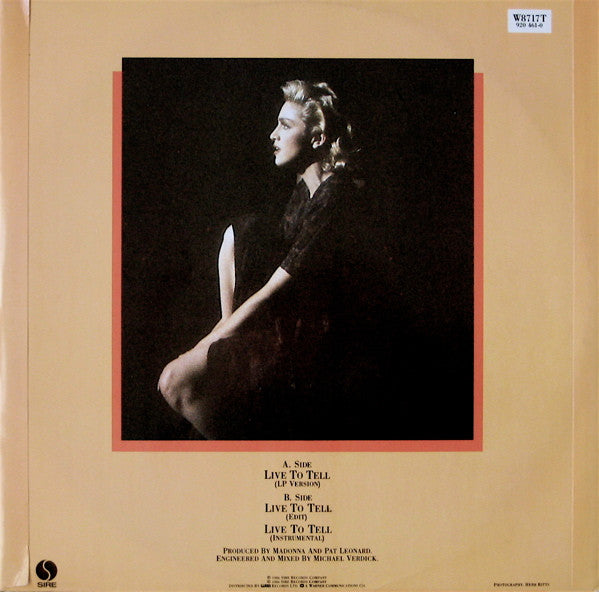 Release: Live To Tell-Vinyl-UK-1986-W8717T, 920 461-0, W 8717(T), 920461-0-172338