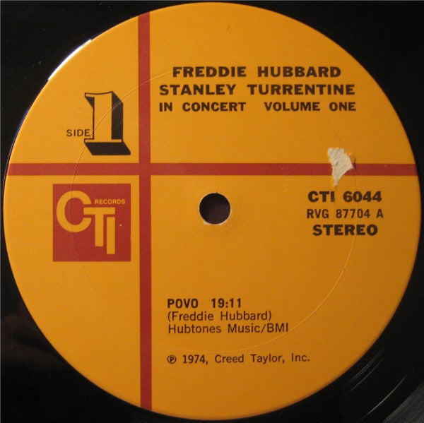 Release: In Concert Volume One-Vinyl-US-1974-CTI 6044-670567