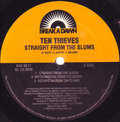 Release: Straight From The Slums-Vinyl-US-1995-BAD 8011-226008