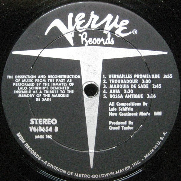 The Dissection And Reconstruction Of Music From The Past As Performed By The Inmates Of Lalo Schifrin's Demented Ensemble As A Tribute To The Memory Of The Marquis De Sade