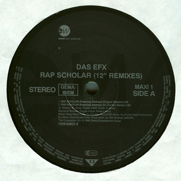 Release: Rap Scholar-Vinyl-Germany-1998-7559-63837-0-306036
