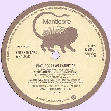 Release: Pictures At An Exhibition-Vinyl-UK-1973-K 33501-841694
