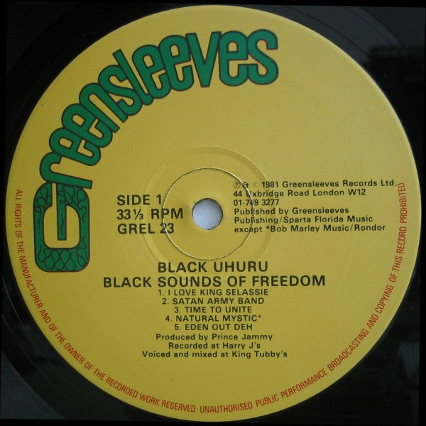 Release: Black Sounds Of Freedom-Vinyl-UK-1981-GREL 23-381317