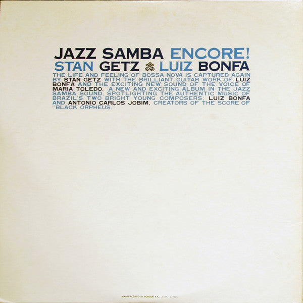 Release: Jazz Samba Encore!-Vinyl-Japan-1977-MV 2100-637882