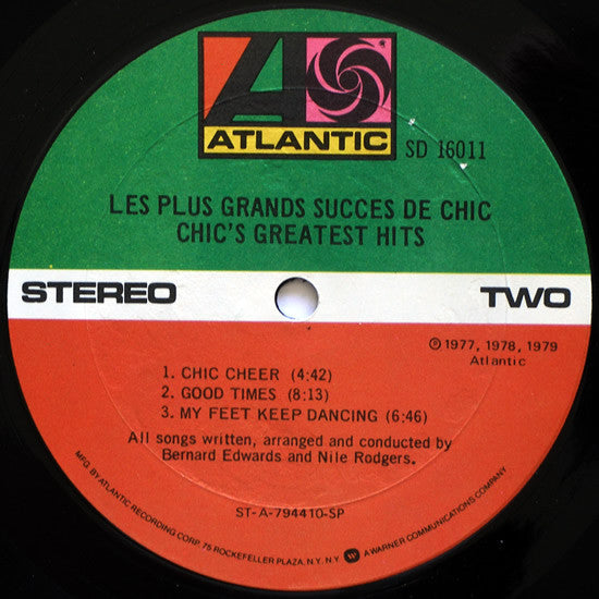 Les Plus Grands Succes De Chic (Chic's Greatest Hits)