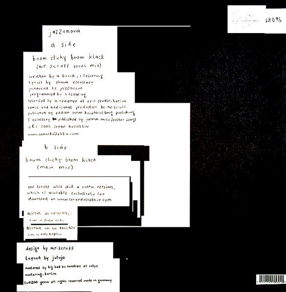 Release: Boom Clicky Boom Klack-Vinyl-Germany-2006-SK094-669302