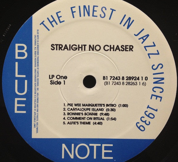 Release: Straight No Chaser -  The Most Popular, Most Sampled Songs From The Vaults Of Blue Note-Vinyl-US-1994-B1 7243 8 28263 1 6-275255