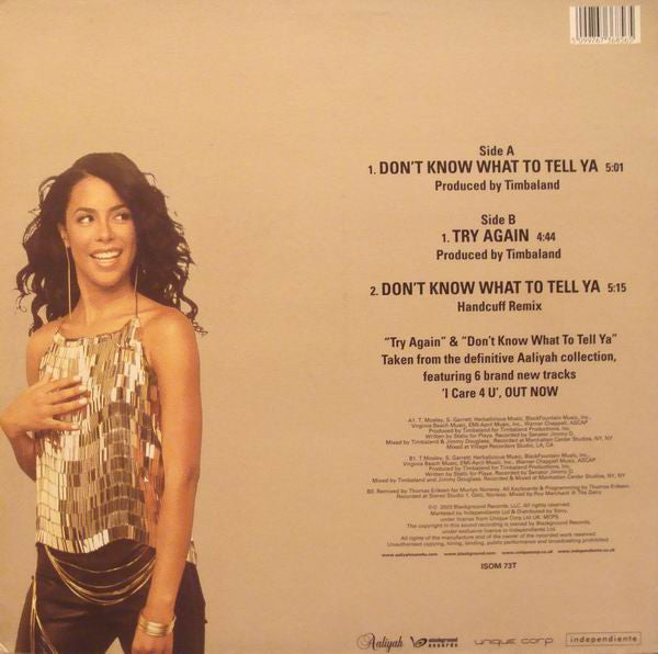 Master Release: Don't Know What To Tell Ya by Aaliyah