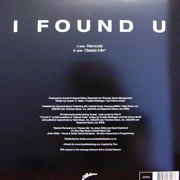 Release: I Found U-Vinyl-UK-2007-AXT003-983515